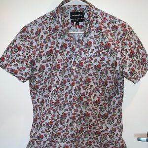 Bonobos Slim Fit Floral Print Short Sleeve (S)